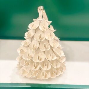 Kate Spade Winter Pine 3D Tree Wristlet Bag Novelty Purse White KM753 NWT